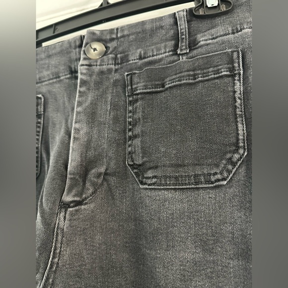 Pilcro The Skipper Charcoal Wide-Leg  High Rise Jeans - Picture 8 of 10